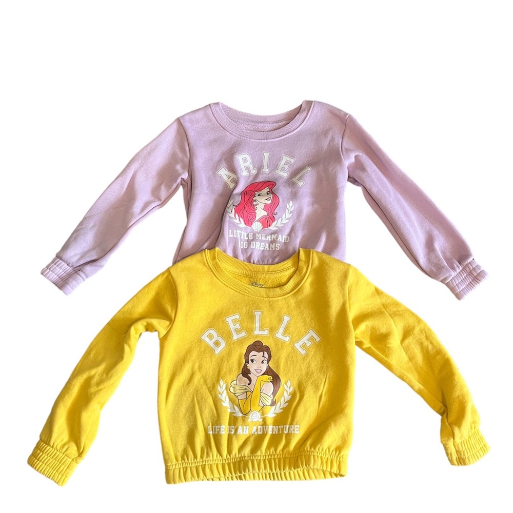 Girls Disney Princess sweatshirts size 6